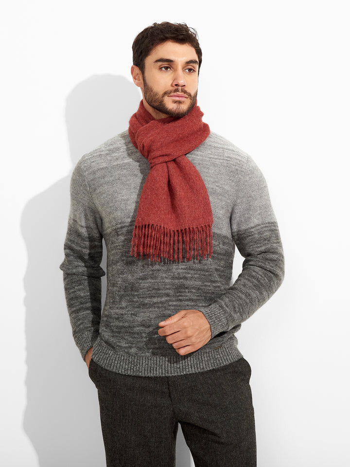 Red Baby Alpaca Zeta Scarf