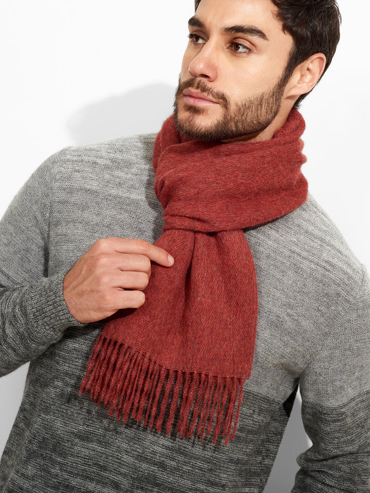 Red Baby Alpaca Zeta Scarf