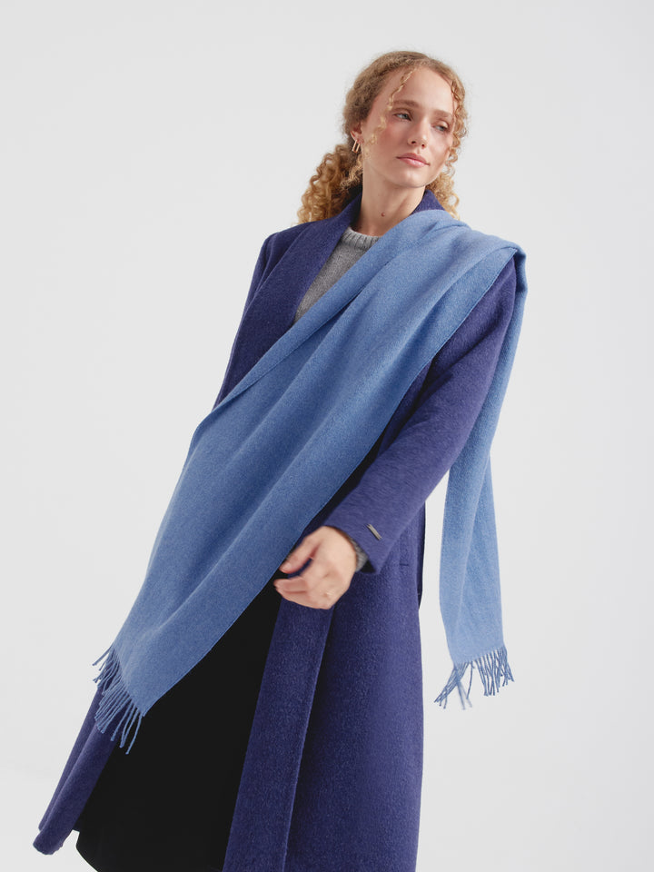 Baby Alpaca Light Blue Zeta B Shawl