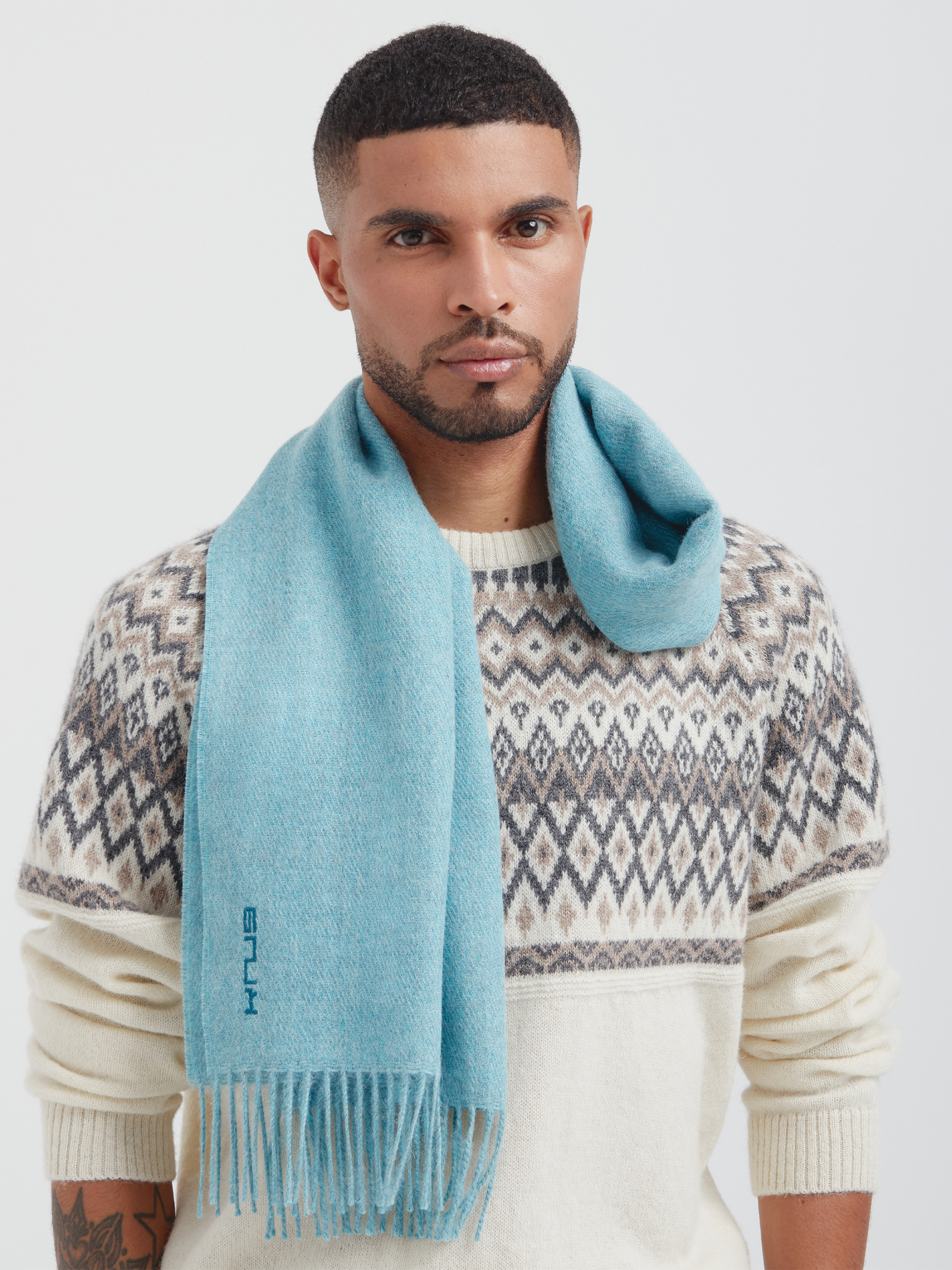 Chalina Zeta B De Baby Alpaca Color Turquesa