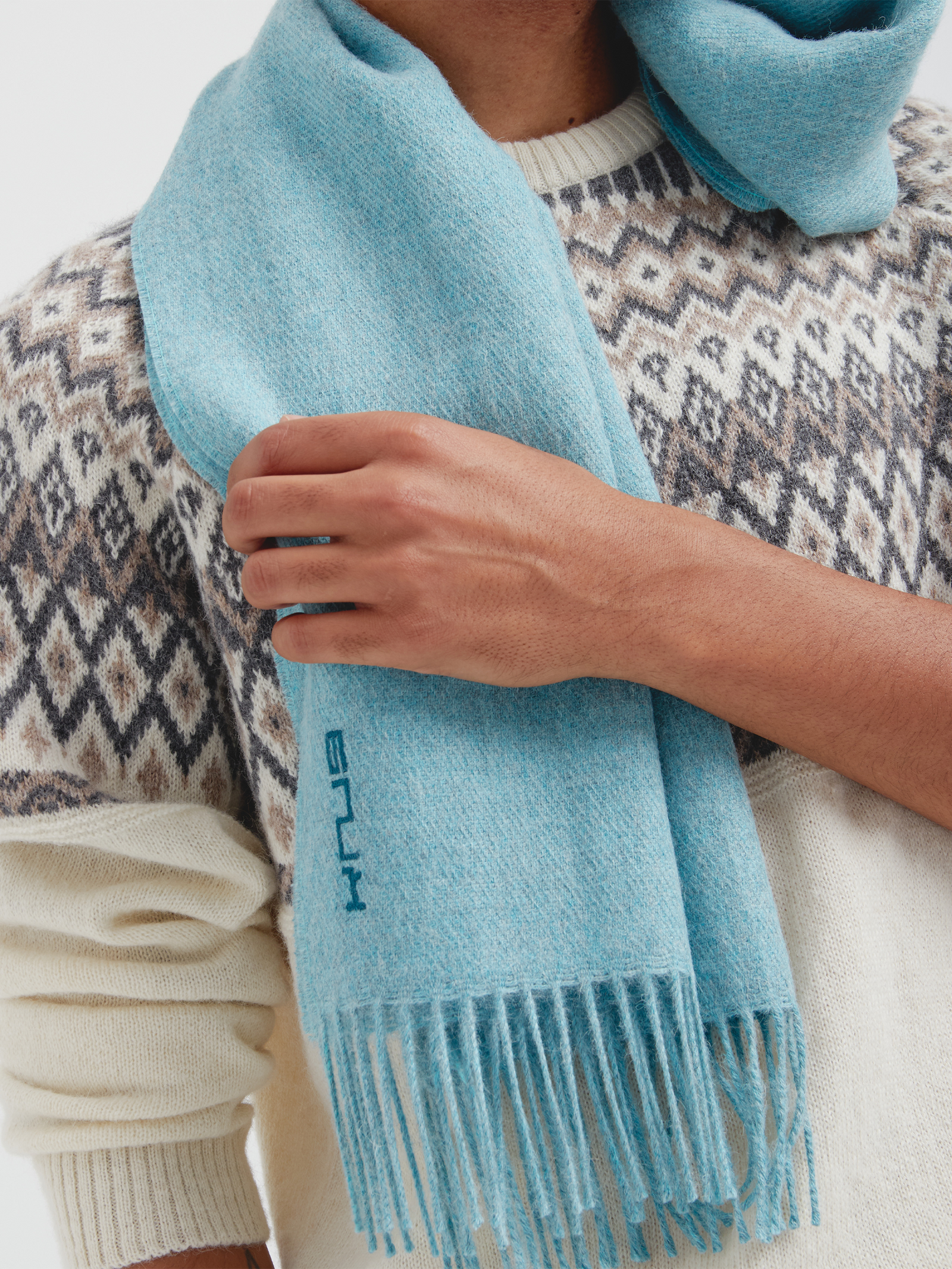 Chalina Zeta B De Baby Alpaca Color Turquesa