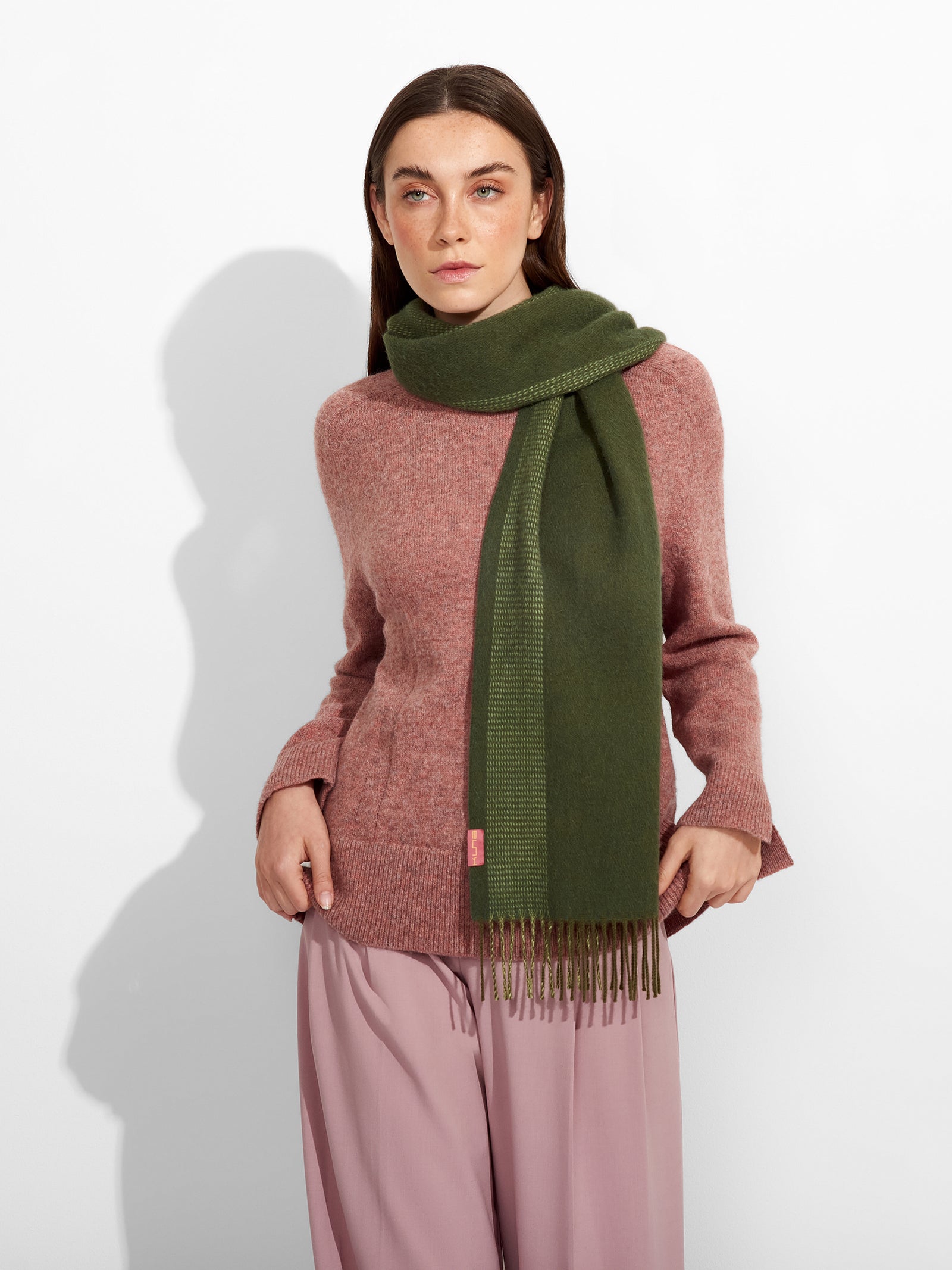Baby Alpaca Green Scarf