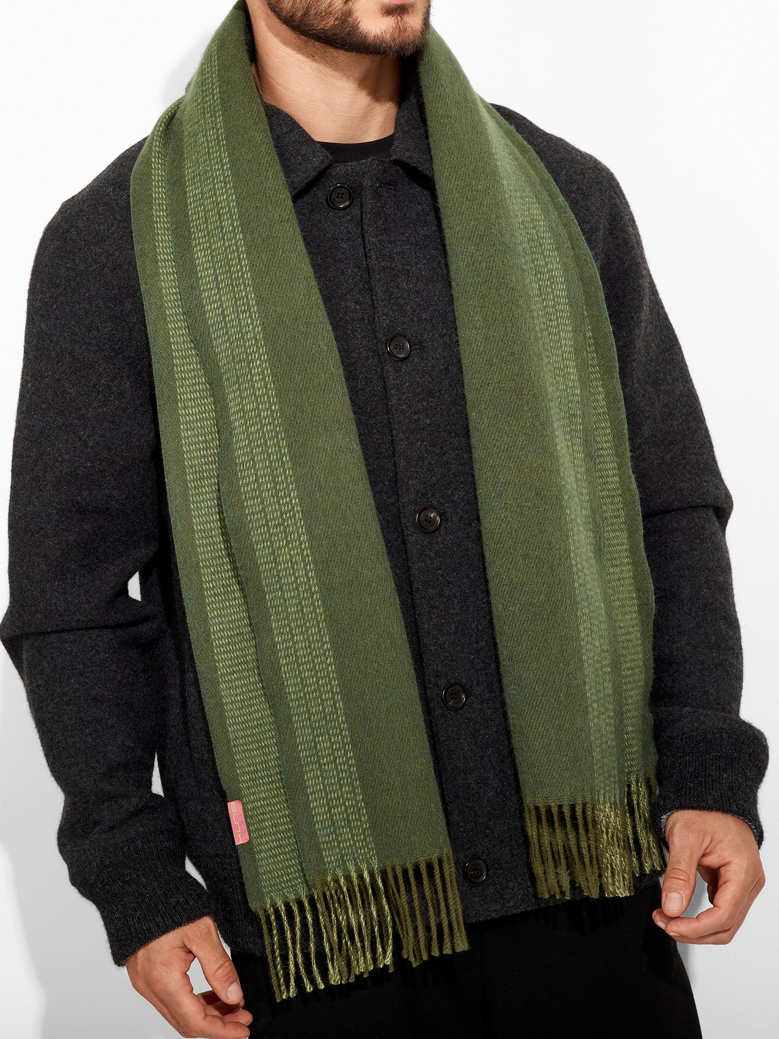 Baby Alpaca Green Scarf