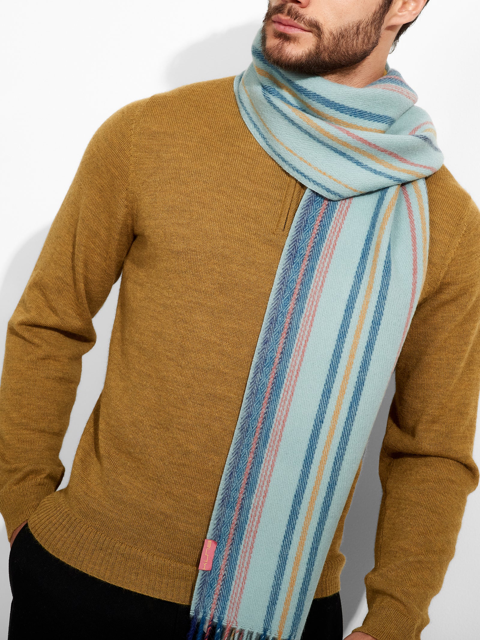 Baby Alpaca Light Blue Shawl