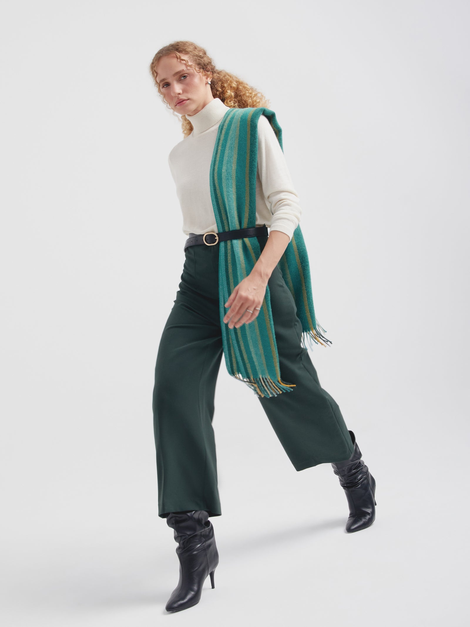 Chalina Catedral De Baby Alpaca Color Verde