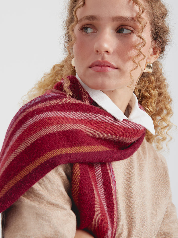 Chalina Catedral De Baby Alpaca Color Rojo