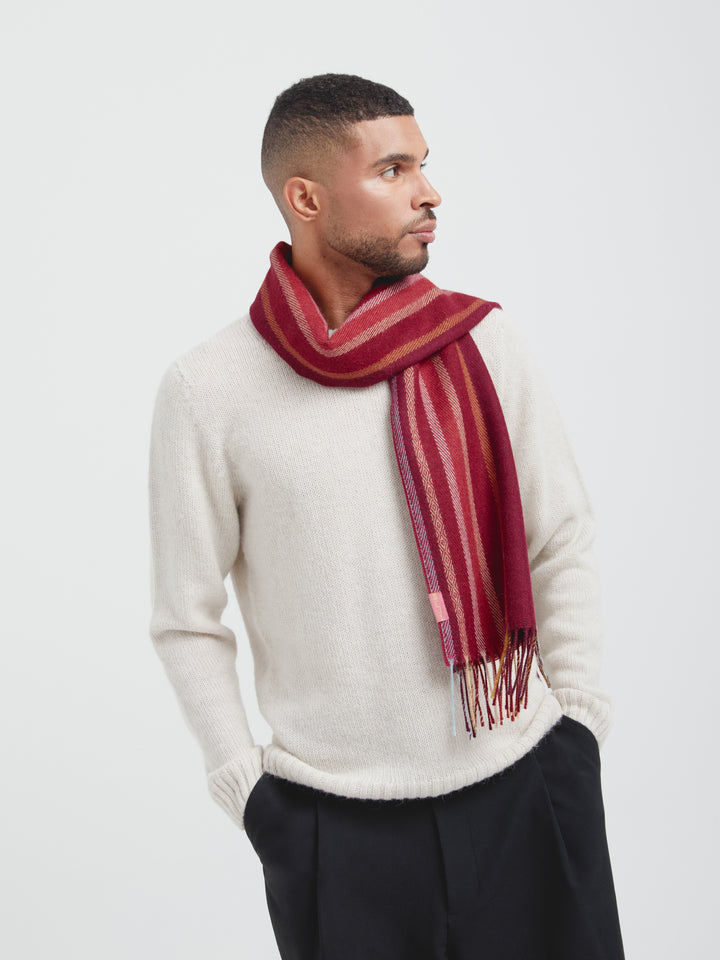 Chalina Catedral De Baby Alpaca Color Rojo