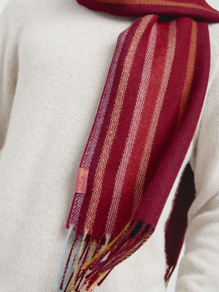 Chalina Catedral De Baby Alpaca Color Rojo