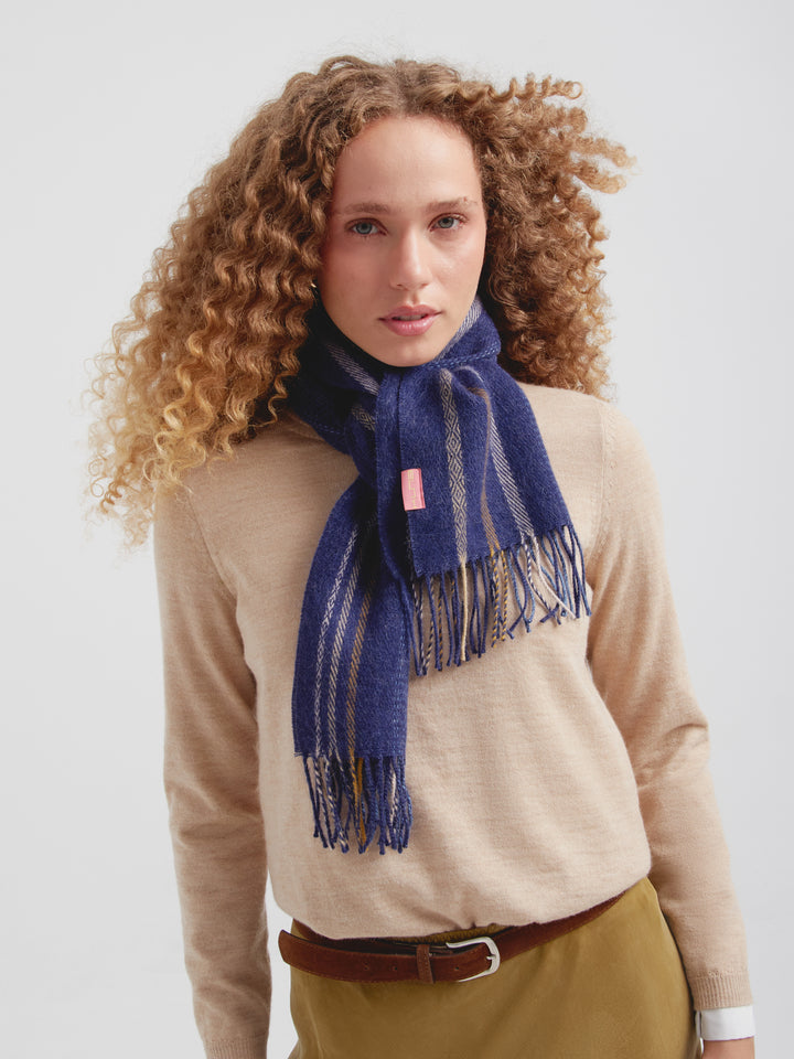 Chalina Cedar De Baby Alpaca Color Azul
