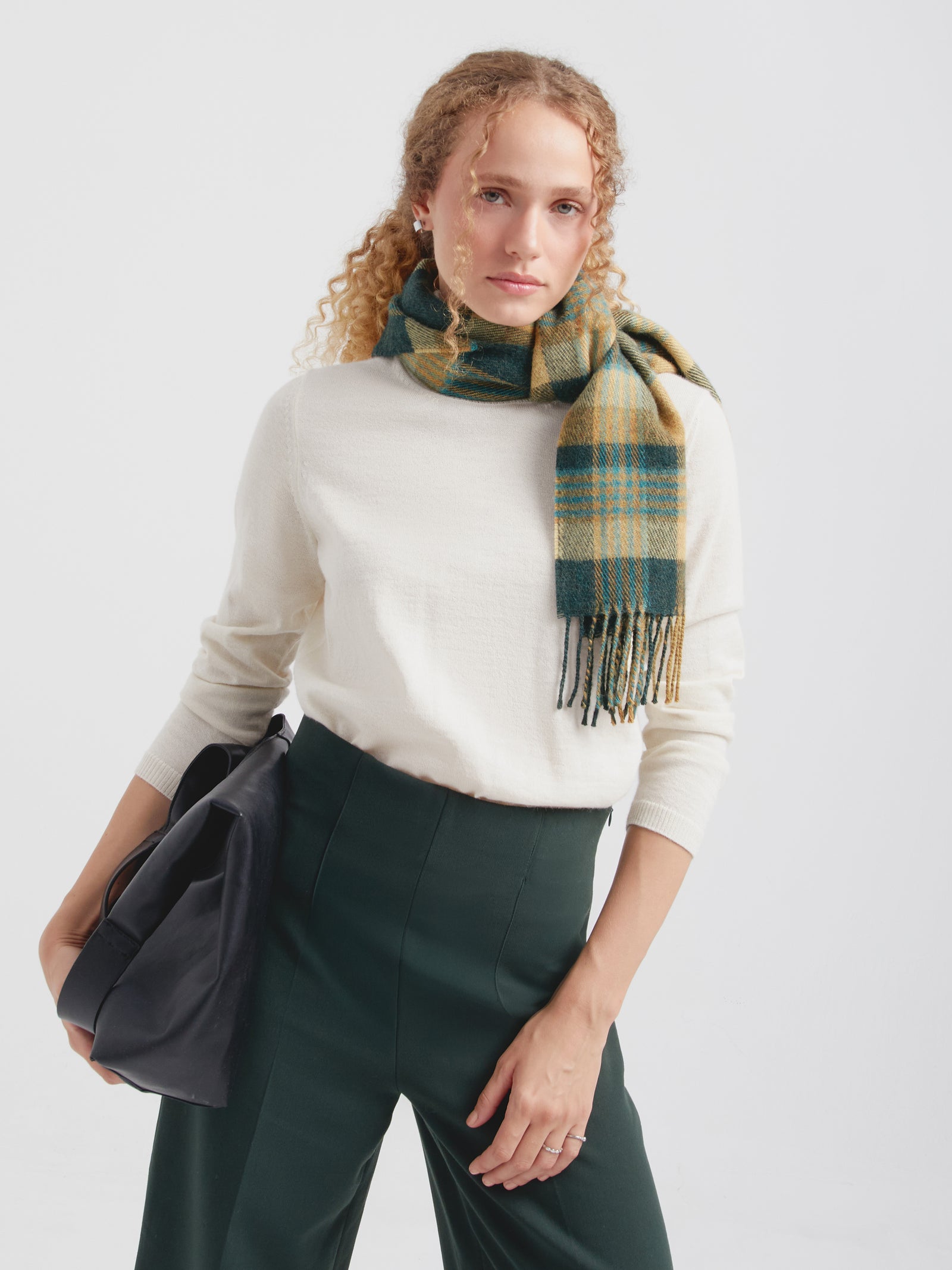 Chalina Check De Baby Alpaca Color Verde