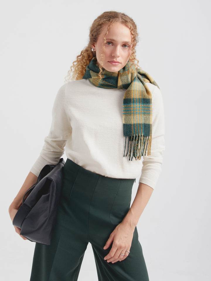 Chalina Check De Baby Alpaca Color Verde