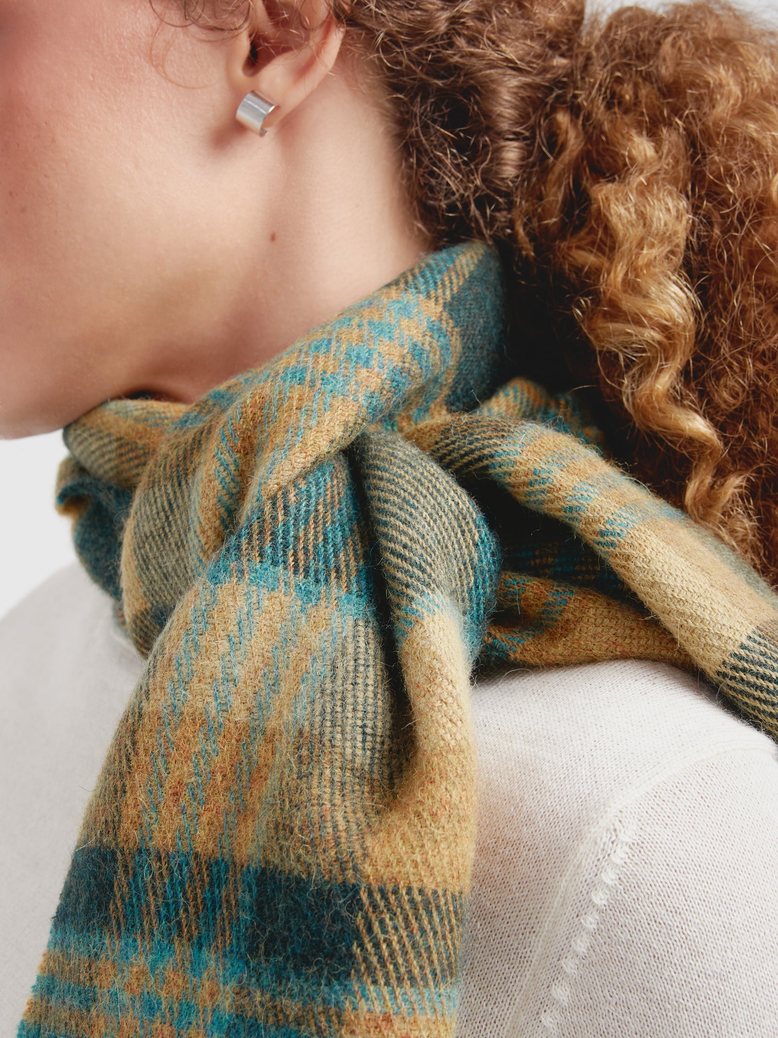 Chalina Check De Baby Alpaca Color Verde
