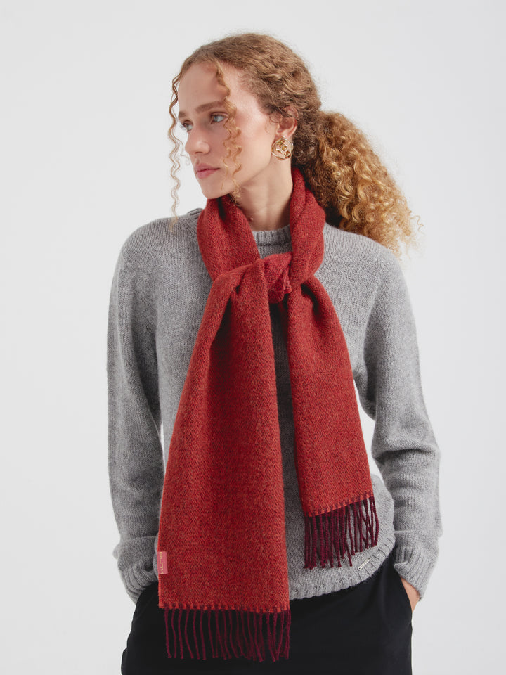 Chalina Celadon De Baby Alpaca Color Rojo