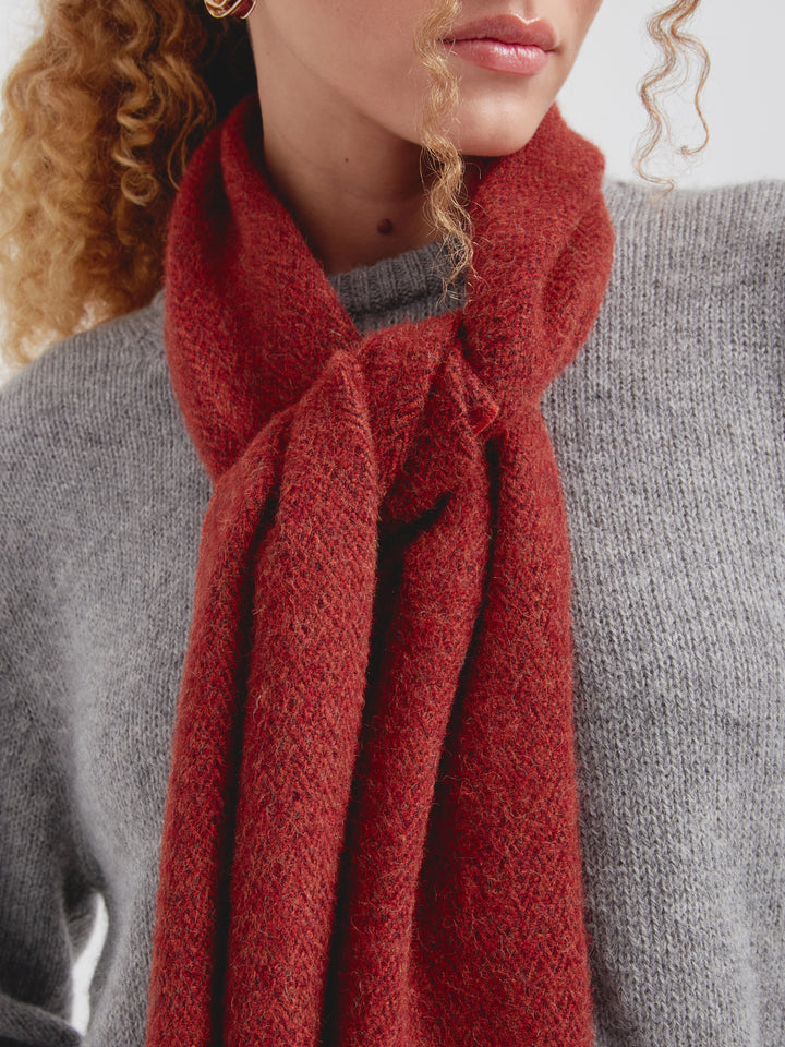 Chalina Celadon De Baby Alpaca Color Rojo
