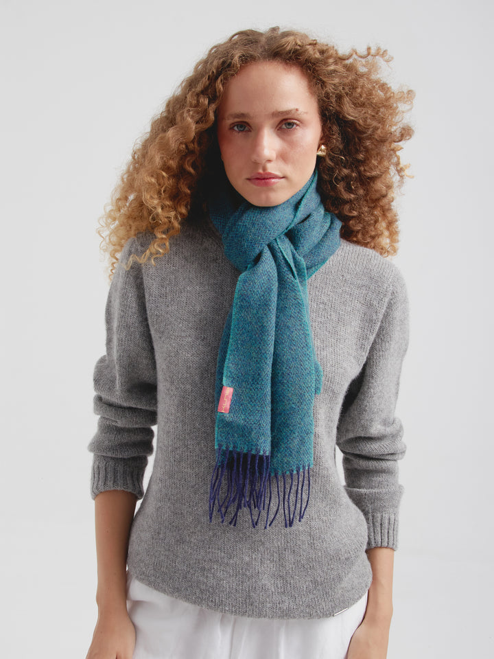 Chalina Celestin De Baby Alpaca Color Azul