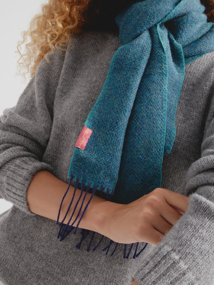 Chalina Celestin De Baby Alpaca Color Azul