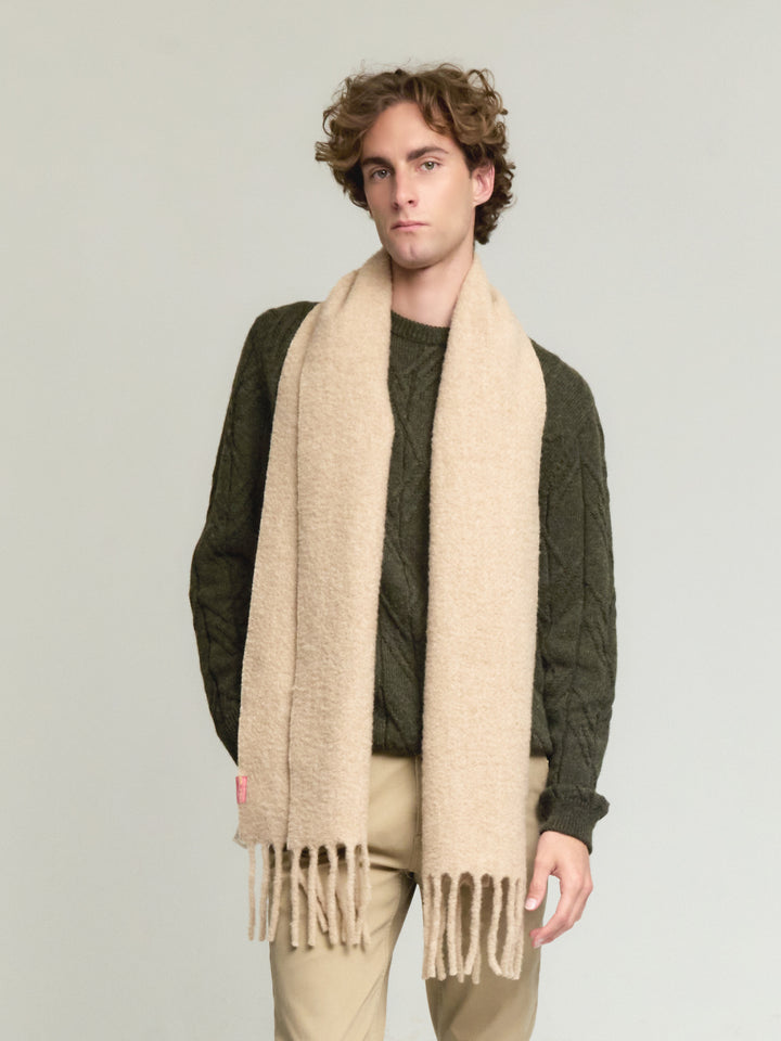 Yamileth Scarf Made of Baby Alpaca &amp; Wool in Beige