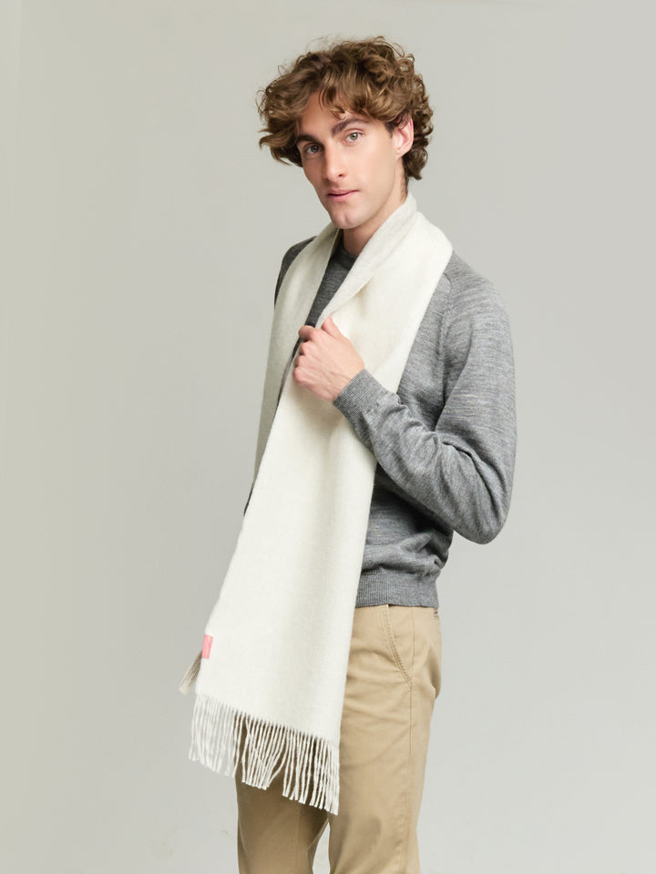 Yamila Baby Alpaca Scarf in Grey