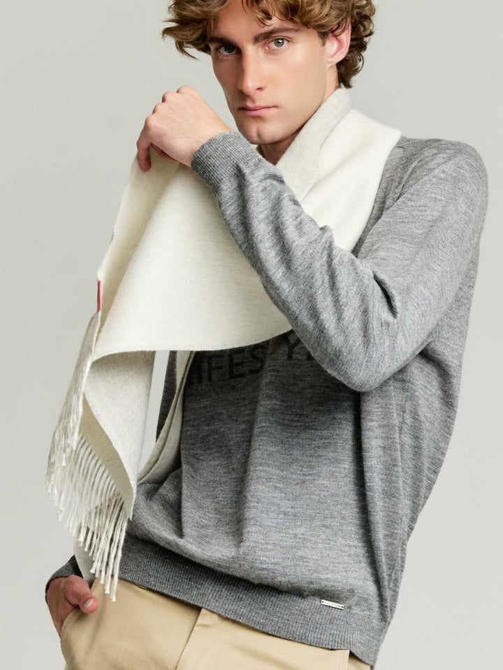 Yamila Baby Alpaca Scarf in Grey