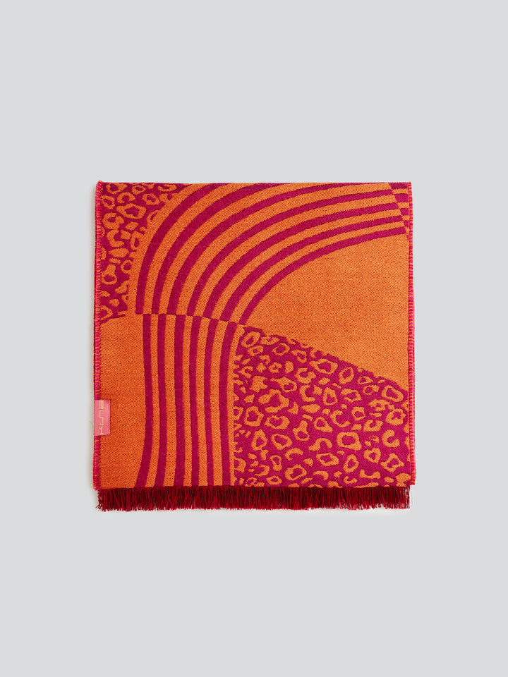 Yogi Scarf Made of Baby Alpaca in Fuchsia Color