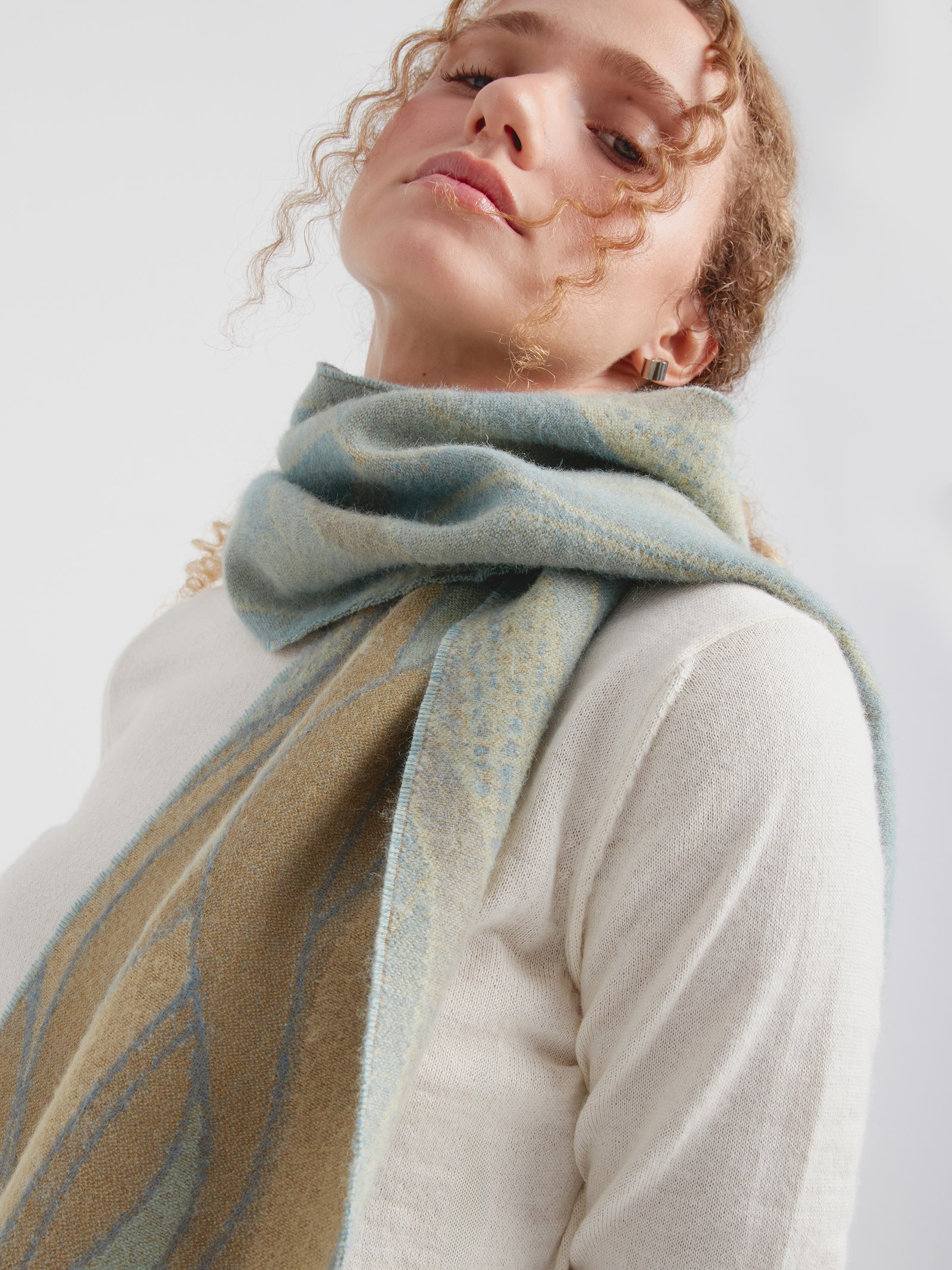 Yellow Baby Alpaca Charango Scarf