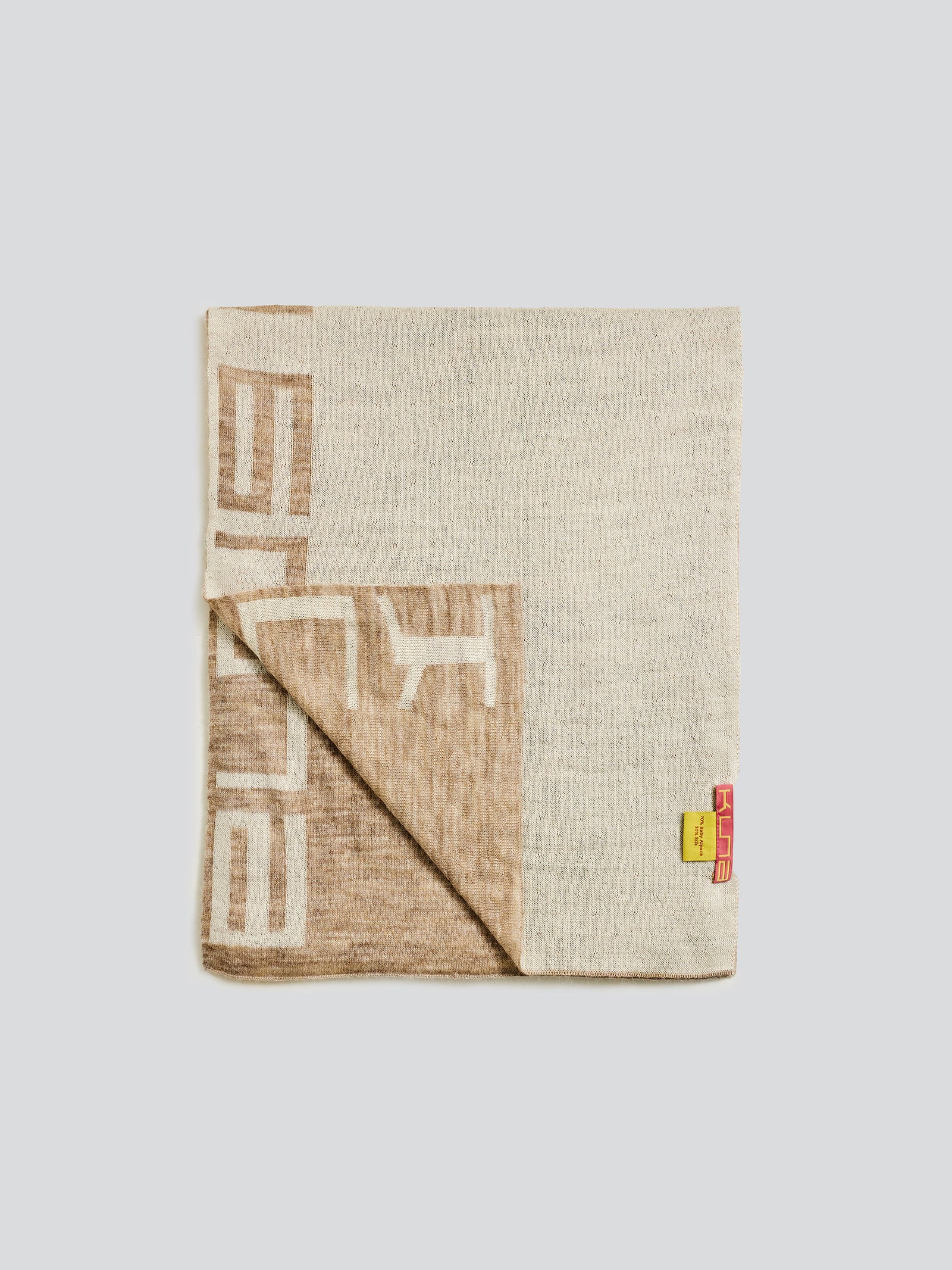 Yunga Scarf Made of Baby Alpaca in Beige