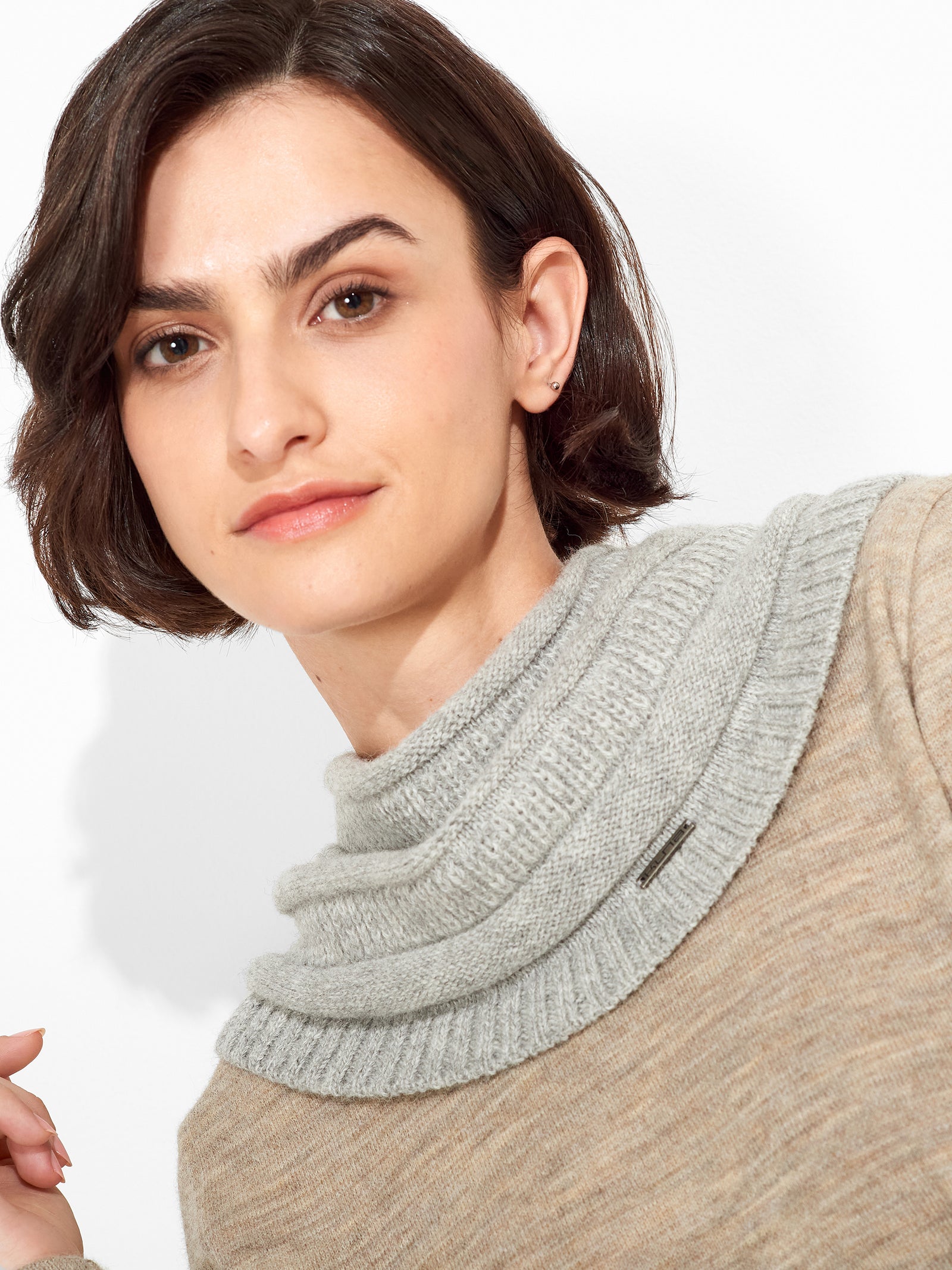Gray Baby Alpaca Zada Scarf