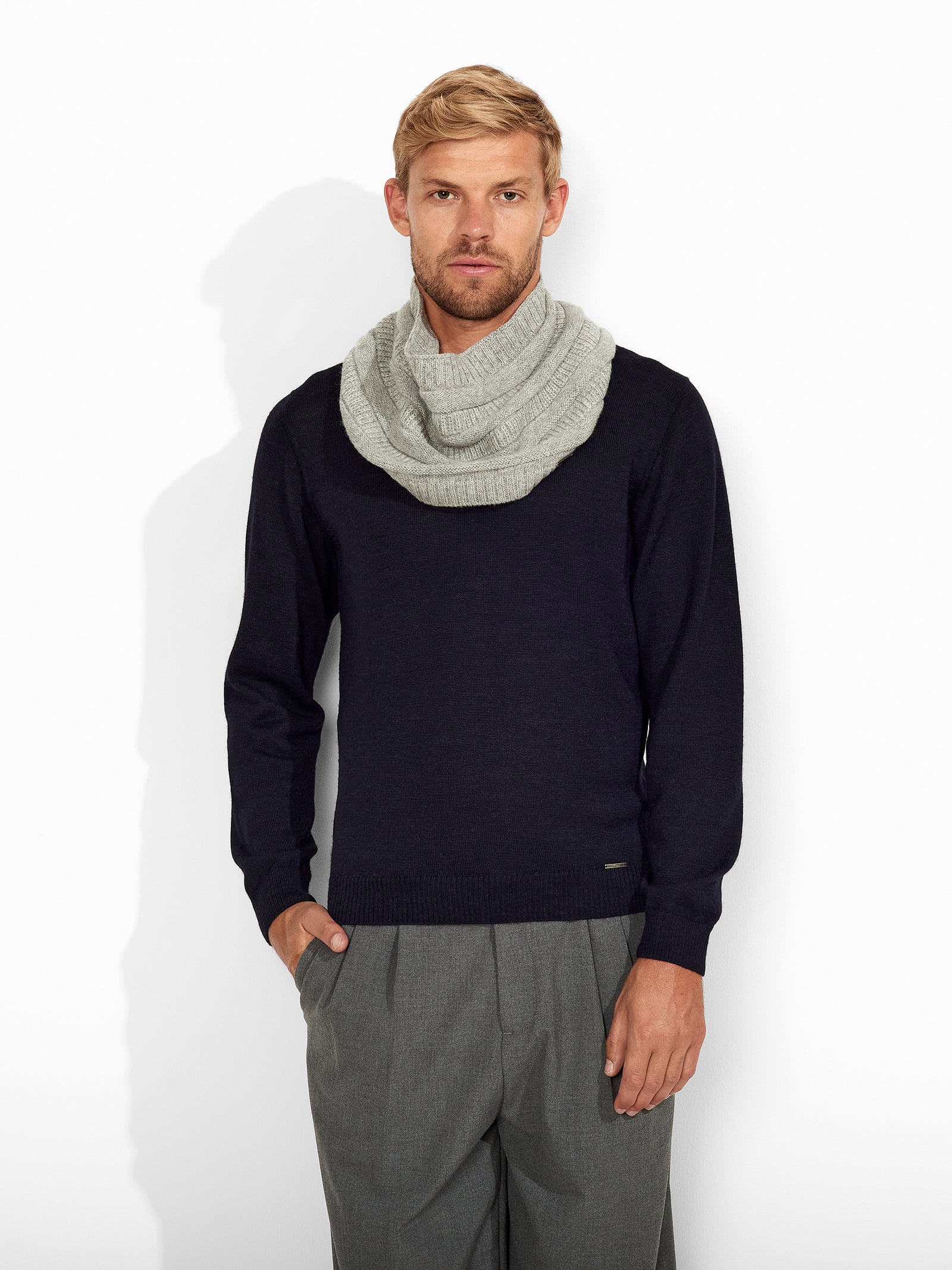 Gray Baby Alpaca Zada Scarf
