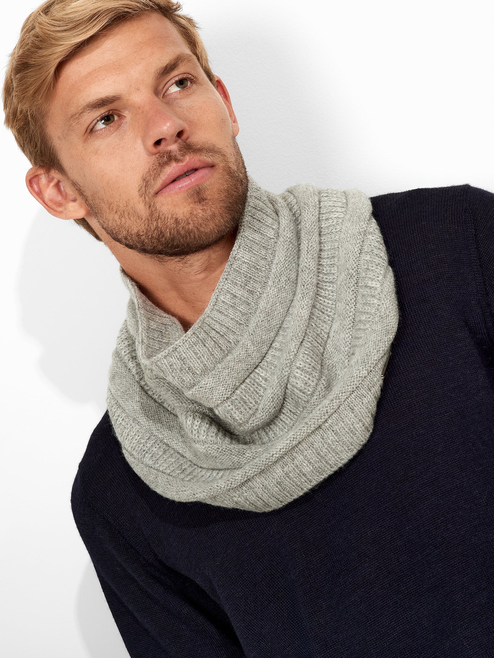 Gray Baby Alpaca Zada Scarf