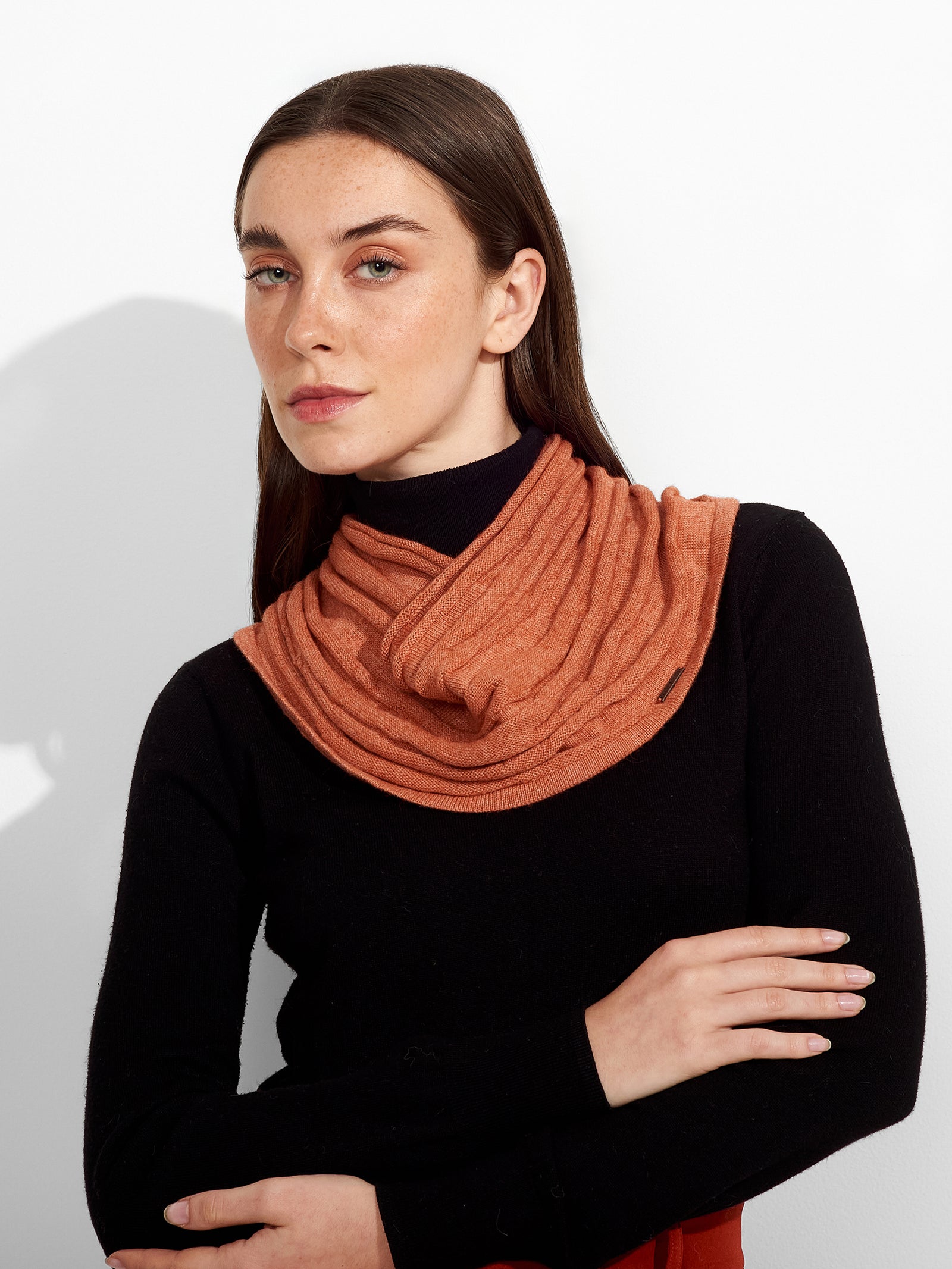Orange Cotton Scarf