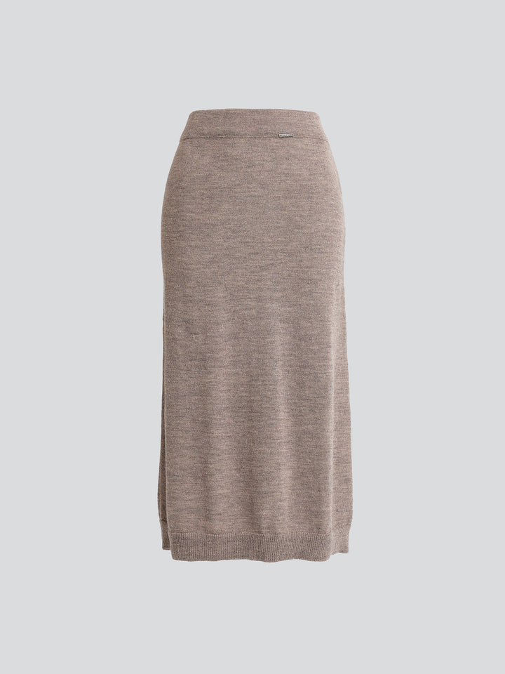 Falda Yngrid De Baby Alpaca Color Beige
