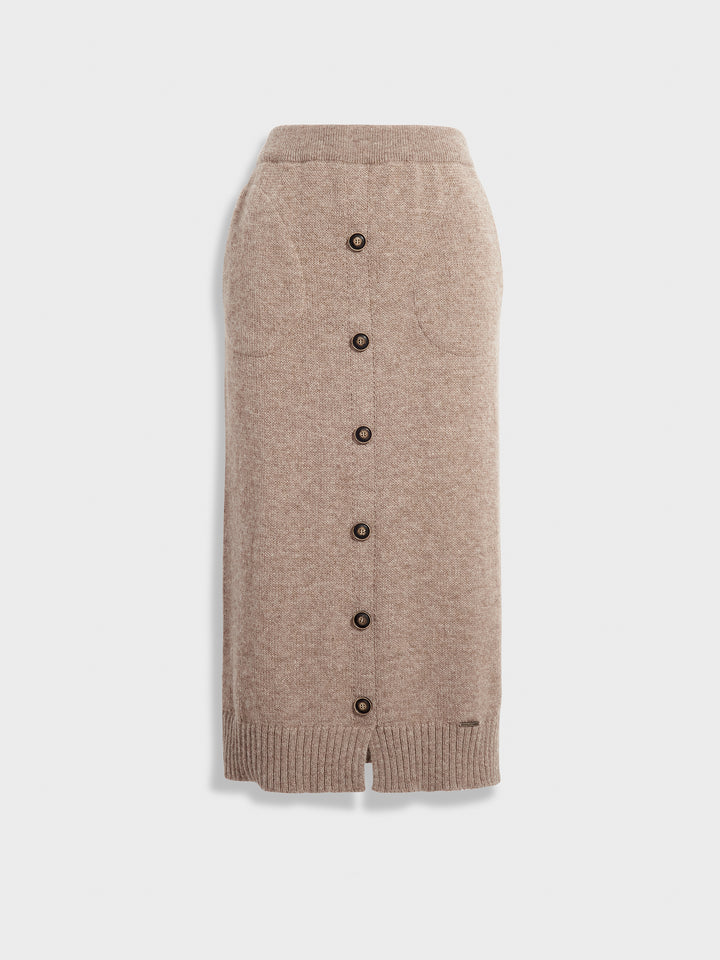 Falda Zita De Baby Alpaca Color Marrón