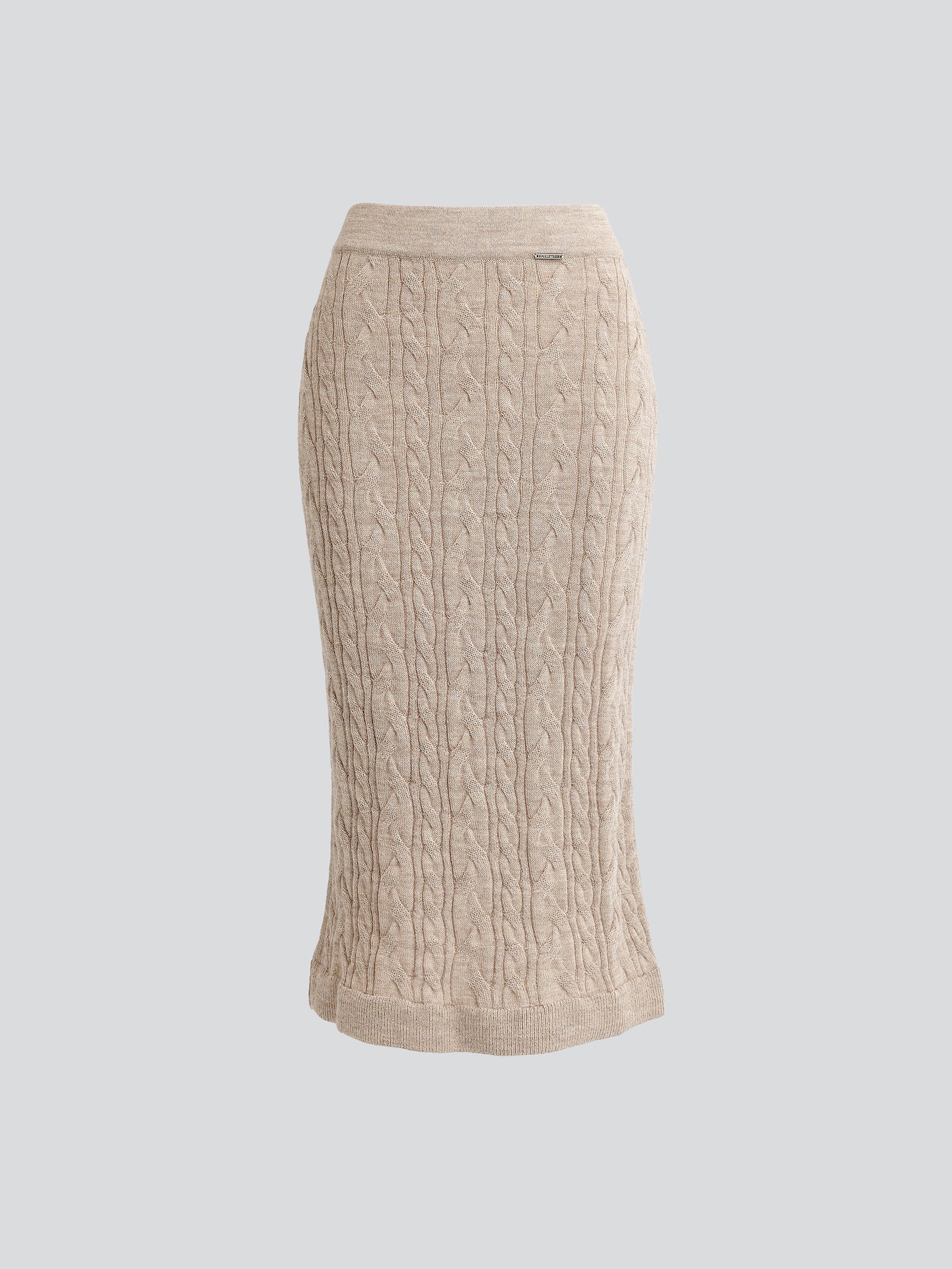 Yanina Skirt Made of Baby Alpaca in Beige