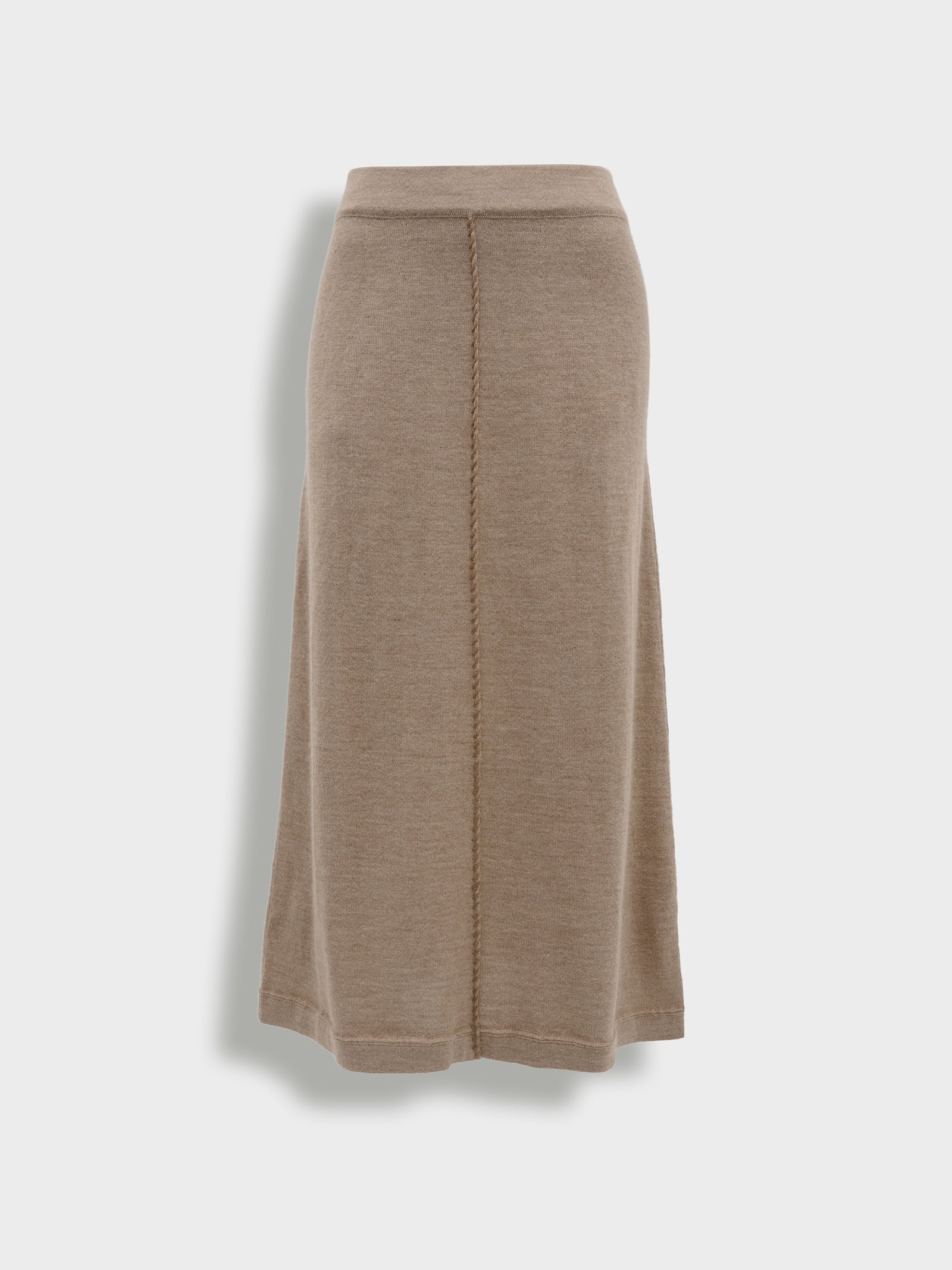 Falda Brenda Skirt De Baby Alpaca Color Marrón