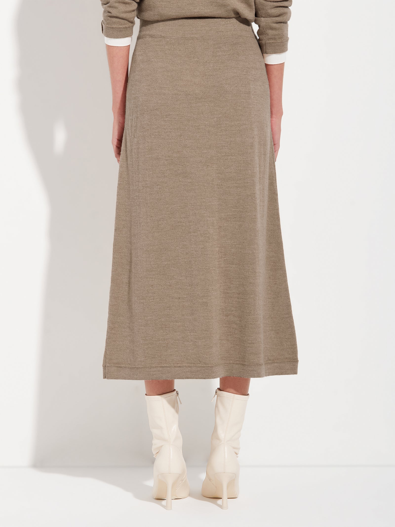 Falda Brenda Skirt De Baby Alpaca Color Marrón