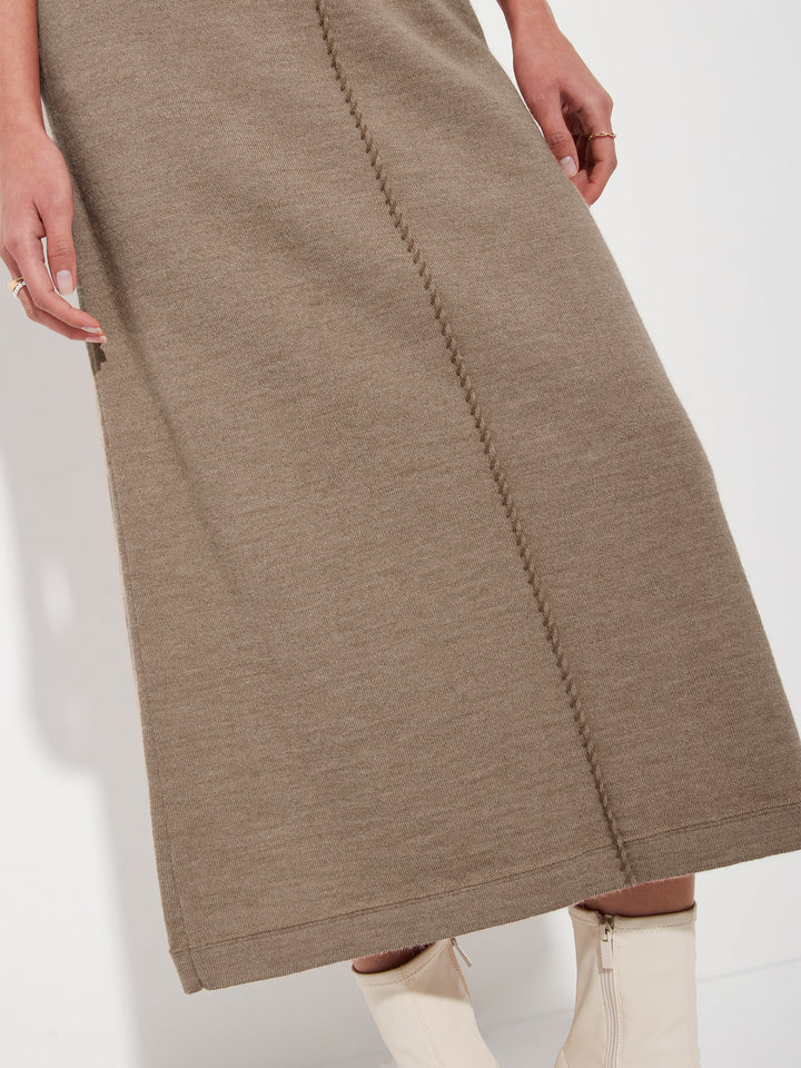 Brenda Skirt in Brown Baby Alpaca