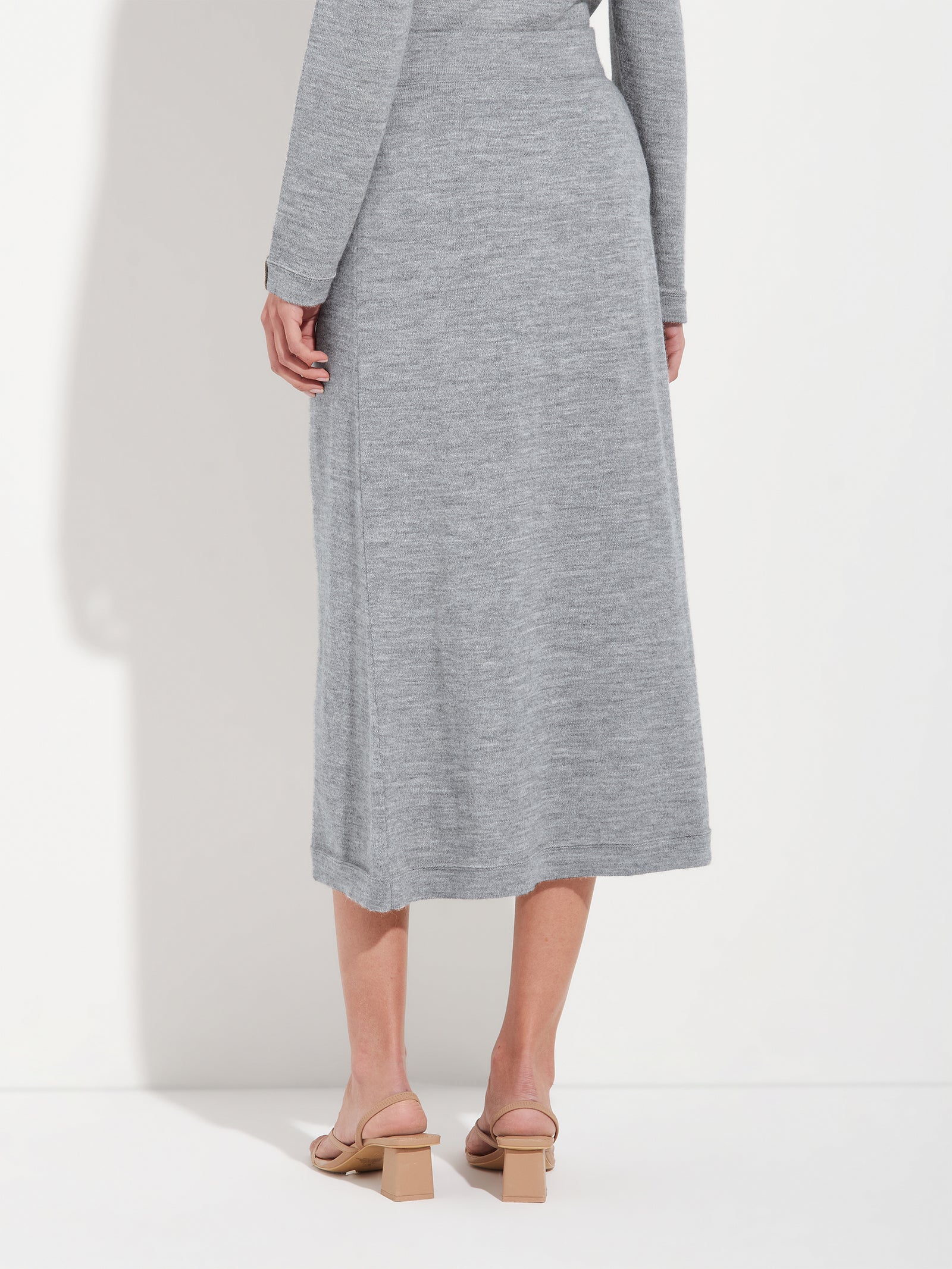 Falda Brenda Skirt De Baby Alpaca Color Gris