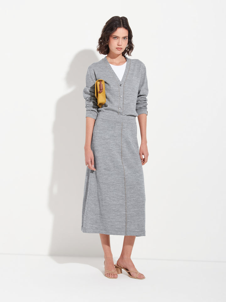 Brenda Baby Alpaca Grey Skirt
