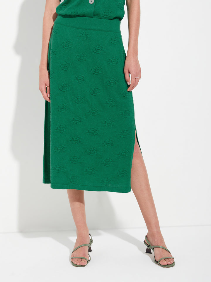 Zabeth Green Cotton Skirt