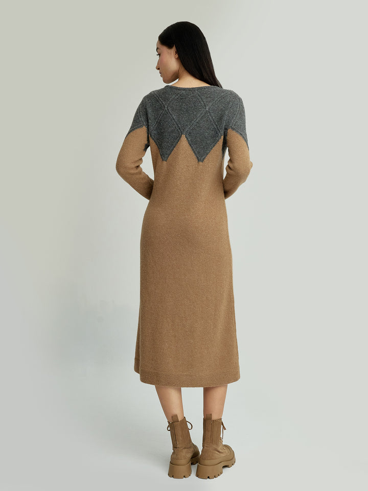 Vestido Yelissa De Baby Alpaca Color Camel