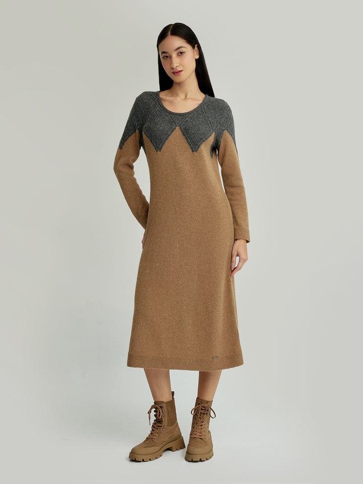 Vestido Yelissa De Baby Alpaca Color Camel