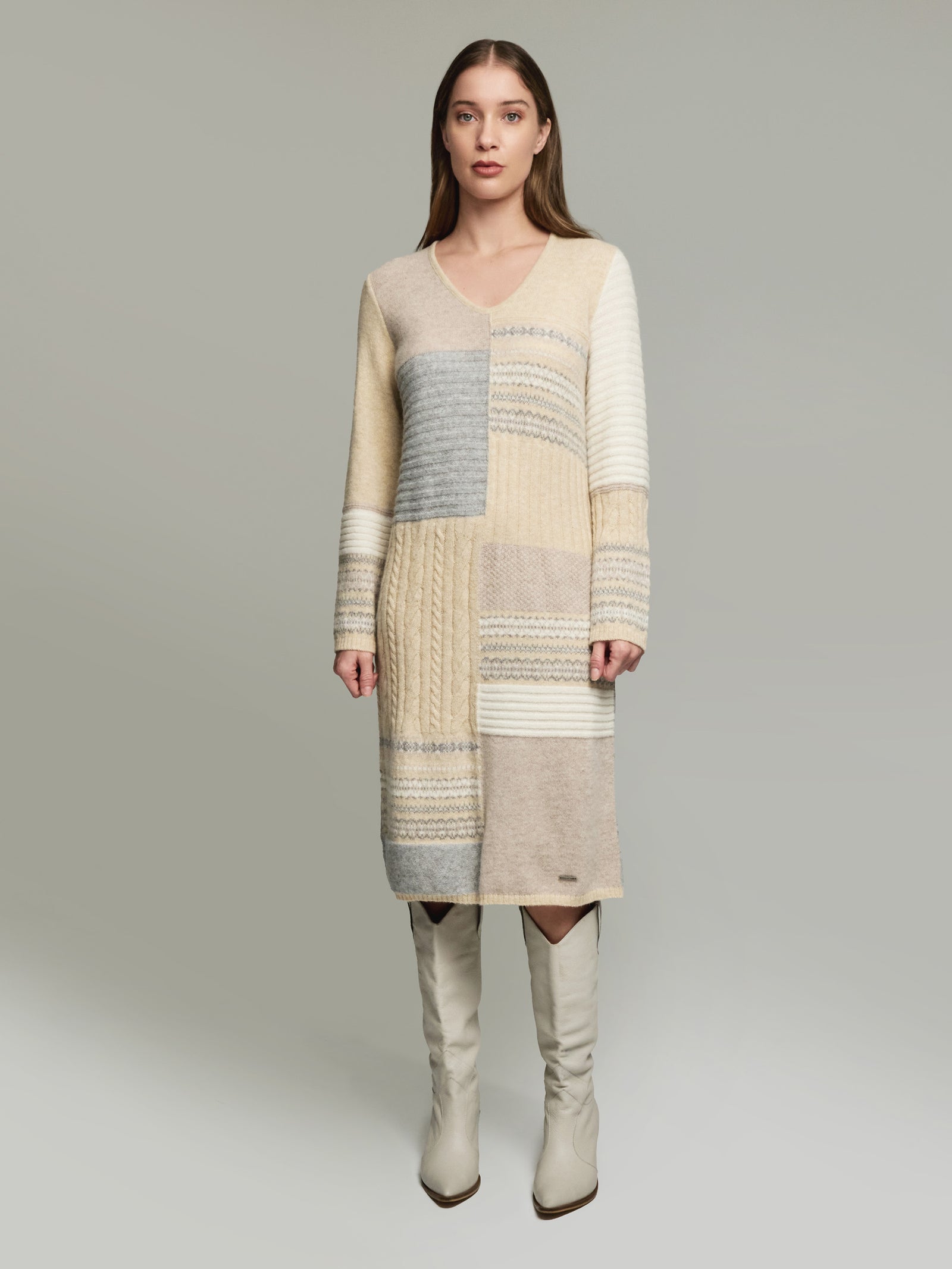 Ysadora Baby Alpaca Dress in Beige