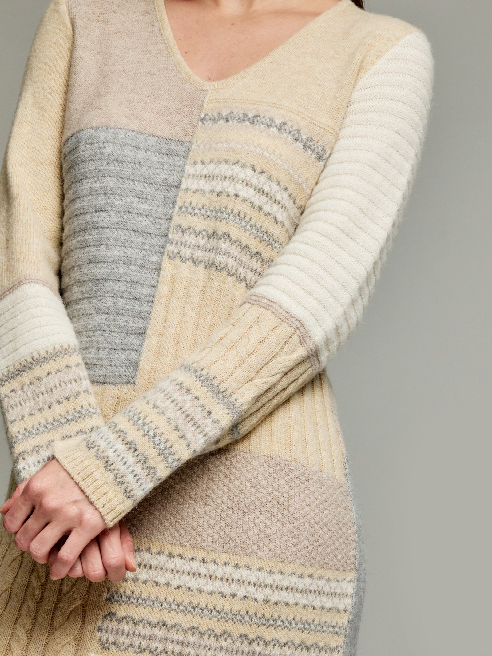 Ysadora Baby Alpaca Dress in Beige