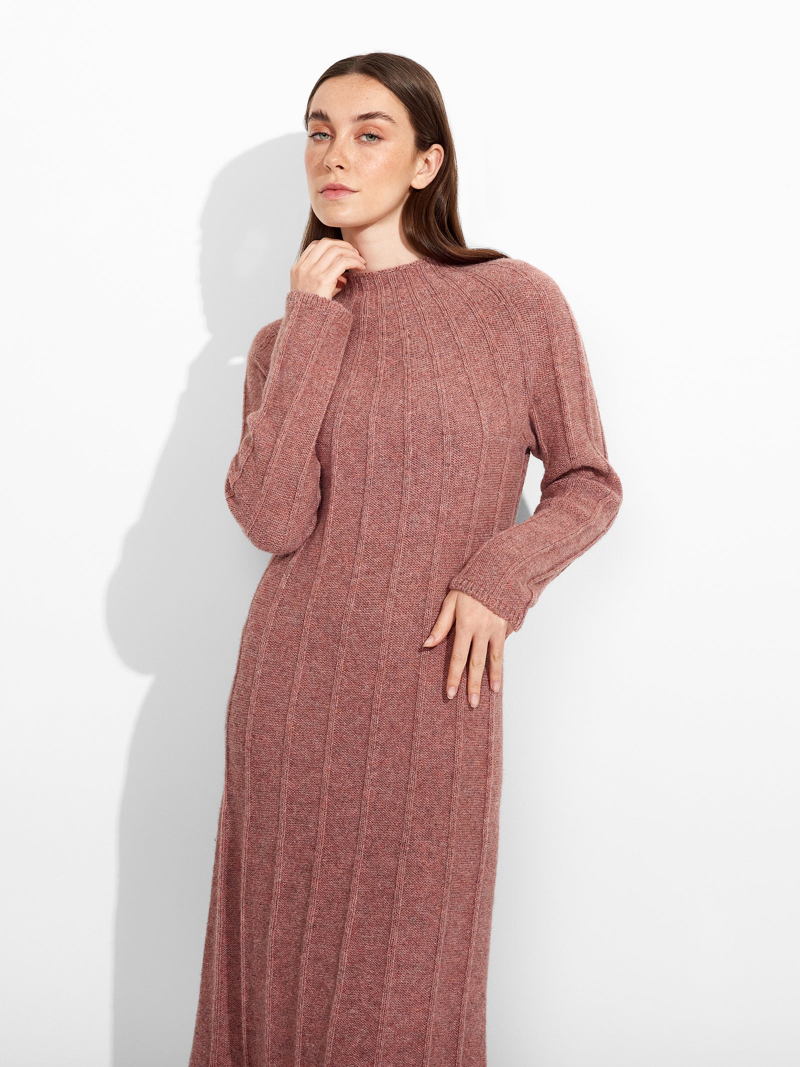 Pink Zephir Dress Baby Alpaca Color Pink