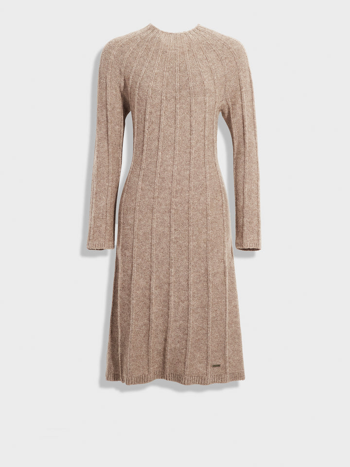 Vestido Zephir De Baby Alpaca Color Marrón