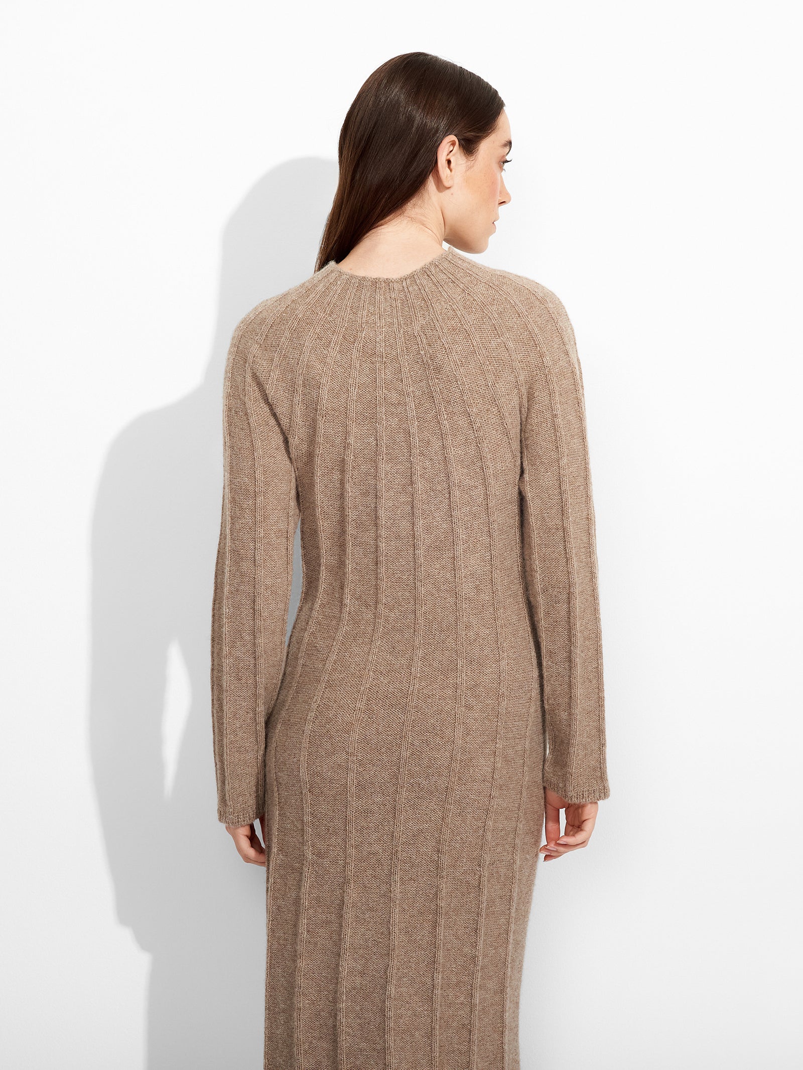 Vestido Zephir De Baby Alpaca Color Marrón