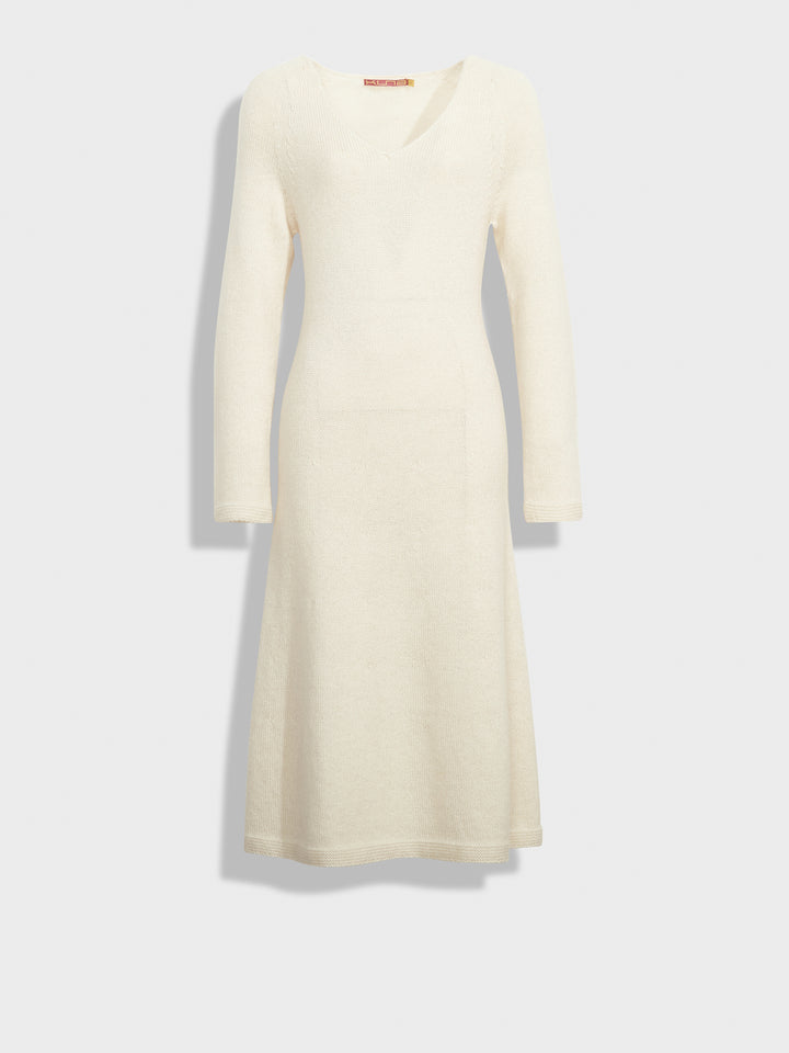 Vestido Zafina De Baby Alpaca Color Ecru