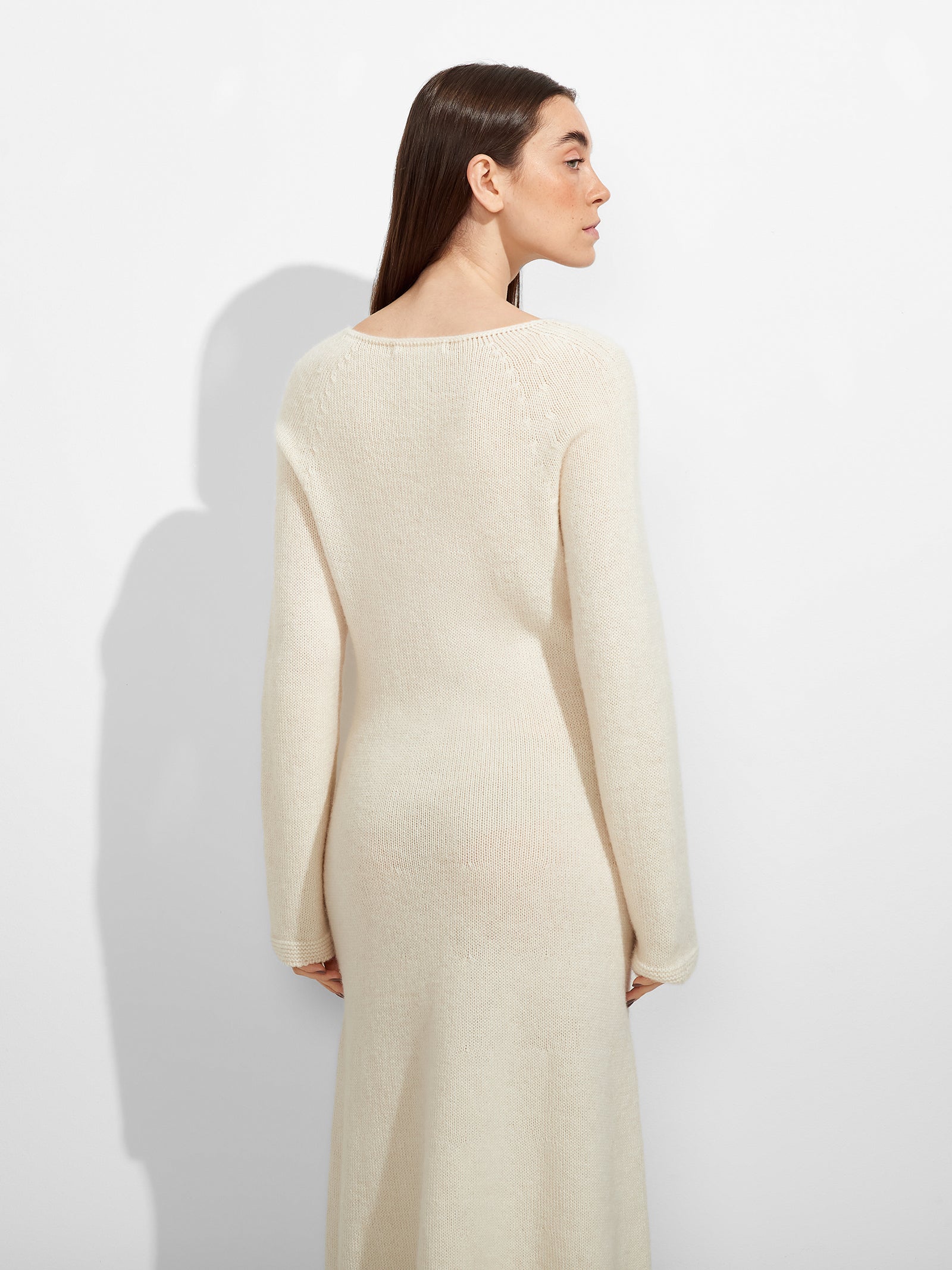 Vestido Zafina De Baby Alpaca Color Ecru