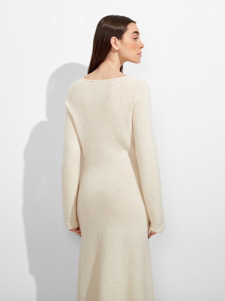 Vestido Zafina De Baby Alpaca Color Ecru