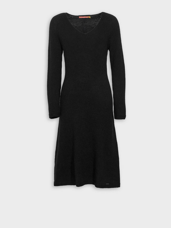 Vestido Zafina De Baby Alpaca Color Negro